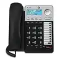 AT&T 2-Line Corded Phone with Speakerphone, 18 number Speed Dial, 100 Name/Number Caller ID and Phonebook, Data Port (ML17929), Black