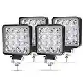 Faro da Lavoro, 4 X 48W Piazza Fari Led 12V 24V Fari di Profondità Impermeabile IP67 Luci di Lavoro Fuoristrada per Moto Auto ATV SUV Trattore, 6500K