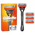 Gillette Fusion 5 Nassrasierer Herren, Rasierer + 4 Rasierklingen mit 5-fach Klinge, Geschenk für Männer