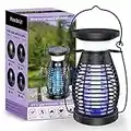 Solar Bug Zapper, Outdoor Bug Zapper, 3-in-1 Mosquito Zapper Camping Lantern, Waterproof Solar Powered Mosquito Fly Zapper Trap for Camping, Patio, Backyard, Home, Kitchen