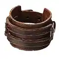 COOLLA Antique Men's Brown Leather Cuff Bracelet, Leather Wrist Band Wristband Handcrafted Jewelry Sl2256