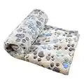 GossipBoy Couverture en forme de patte pour petit chien ou chat - Tapis doux et chaud pour dormir - Pour chiot et chaton - Marron - Taille S