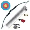 Tongtu Bow and Arrow for Adults Archery Set Recurve Bow Beginners 30 40Lbs Takedown Bow Kit with Arrows Target Left Right Hand Outdoor Training Target Practice (40LBS)