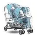 Joovy Big Caboose Rain Cover, Dreifach Kinderwagen-Regenschutz, transparent