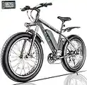 Vivi Electric Bike 26" X 4.0 Fat Tire Electric Bike for Adults, 500W Adults EBike with Removable 48V 13Ah Battery, 25MPH Electric Bicycle Snow Beach Mountain E-Bike, Shimano 7-Speed