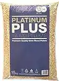 Platinum Plus Wood Pellets | Ideal for Ooni Pizza Oven, Ninja Woodfire Outdoor Grill, Pellet Stove and more | Pizza Oven Accessories | EnPlus A1 Certified | FSC approved | 6mm Wood Pellets | 15kg Bag