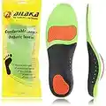 Ailaka Orthotic Cushion Arch Support Shoe Insoles, Unisex Daily Shock Absorption Gel Sports Inserts for Flat Feet, Plantar Fasciitis, M: UK 7-8.5 / EU 41-43, Green