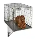 New World Pet Products Newly Enhanced Single & Double Door New World Dog Crate, Includes Leak-Proof Pan, Floor Protecting Feet, & New Patented Features, B42