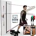 DX Fitness Höhenverstellbarer Türgurt für Fitnessbänder Set mit WORKOUTVIDEOS I Türanker Resistance Bands Set I Fitnessgeräte für Zuhause, Kraftraining I Multi Expander Sportgeräte Zuhause…