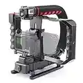 Zeadio Stabilizzatore portatile con Supporto video per telefoni, per Canon Nikon Sony Panasonic Pentax Olympus DSLR Videocamera Telecamera Fotocamera e tutti gli smartphone