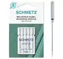 SCHMETZ - Agujas para máquinas de coser | 5 Agujas Microtex | 130/705 H-M | Grosor de aguja 60/8 | Ideales para tejidos muy densos o muy finos.