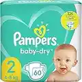 Pampers Baby-Dry size 2, 60 diapers up to 12 hours of protection, 4-8 kg