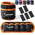 Sportneer Adjustable Ankle Weights 1 Pair 13 Lbs Leg Weight Straps for Women Men Kids, Weighted Ankle Weights Set for Gym,Fitness, Workout,Walking, 6.5 lbs Each Pack, 2 Pack 13 lbs, Orange