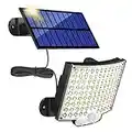 Lampada solare per esterni, MPJ 106 LED, con sensore di movimento, impermeabile IP65, angolo di illuminazione di 120°, da parete per giardino con cavo da 5 m