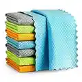 AIDEA Microfiber Glass Cleaning Cloths-8PK, Premium Microfiber Glass and Window Cleaner, Lint Free Quickly Clean Windows, Glasses, Windshields, Mirrors, Stainless Steel-12"x12"