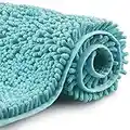 FCSDETAIL Alfombras de Baño de Pelo Largo Antideslizantes 50X80 cm, Tapete para el Piso Lavable a Máquina con Microfibra de Chenilla Absorbente de Agua Suave para Bañera, Ducha y Baño