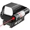 Hiram 1x22x33 Holographic Reflex Scope Sight with 4 Reticles Green and Red Dot with Red Laser