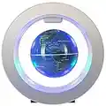 Senders Floating Globe With LED Lights Magnetic Levitation Floating Globe World Map for Desk Decoration (Blue)