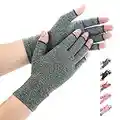 Duerer Arthritis Gloves, guantes de compresión mujeres y hombres alivian el dolor de reumatoide, RSI, túnel carpiano, guantes de mano para el trabajo diario (Gris, M)