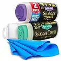 Premium Chamois Cloth for Car - 2pk +1 Free Shammy Towel for Car - 26"x17" - Super Absorbent - Reusable Car Shammy Towel - Scratch-Free