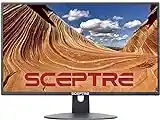 Sceptre E248W-19203R 24" Ultra Thin 75Hz 1080p LED Monitor 2X HDMI VGA Build-in Speakers, Metallic Black 2018