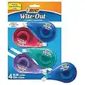 BIC Wite-Out Brand EZ Correct Correction Tape, 19.8 Feet, 4-Count Pack of white Correction Tape, Fast, Clean and Easy to Use Tear-Resistant Tape Office or School Supplies