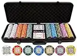 500 Piece Crown Casino Clay Poker Chips Set by JPC