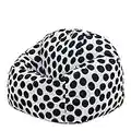 icon Kids Bean Bag Chair, Polka Dot, Large Indoor Outdoor Bean Bag Chairs for Kids, Kids Bean Bags for Girls and Boys with Filling Included, Nursery Decor Bedroom Accessories