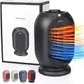 Electric Space Heater, portable heater, indoor use PTC 750W/1200W Ceramic Electric Heater with Overheat & Tip-over Protection, Great for Bedroom,Office Desktop and kitchen. (Black)