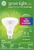 GE Lighting BR30 Full Spectrum LED Grow Light Bulb for Indoor Plants - 9W, Full, Balanced Lighting for Seeds & Greens