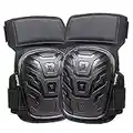 Knee Pads, Preciva Professional Gel Knee Pads for Work, Heavy Duty High Anti-Slip Straps and Double Gel Cushion Foam Padding Construction Tool Kneepads - Cleaning, Flooring, Gardening