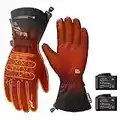 Guantes Calefactables,Guantes Calefactables Moto con 7.4V 2500mAh Batería Recargable, Guantes Térmicos de Invierno para Hombres, Guantes con Calefacción para Motocicleta Esquí Caza Pesca Ciclismo