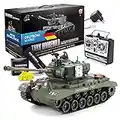 GOODS+GADGETS Tanque RC Alemán Tiger I 2.4GHz R/C Modelo a Escala 1:16 con función de Disparo, Sonido - RTR (Pershing Snow Leopard)