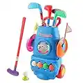 deAO Young Golfers Fun Beginners Set Kit for 3-10 YEAR OLDS, Kids – Golf Clubs, Cart, Holes and Play Balls Included