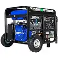 DuroMax XP13000EH Dual Fuel Portable Generator 13000 Watt Gas or Propane Powered Electric Start-Home Back Up, Blue/Gray