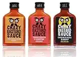 Crazy B Sauce - 3er Set - Extreme Scharfe Chilisauce mit der Schärfste Chilis der Welt - Ghost Pepper, Trinidad Scorpion, und Carolina Reaper - Geschenkset für Chili-liebhaber