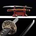 New Handmade Katana T10 Clay Burned Edge Carbon Steel Full Tang Blade Japanese Samurai Sword Katana Sharp (ZSW-0002)