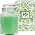 HS Candle Bougie parfumée dans un bocal en verre de noix de coco avec couvercle 16 x Ø 10 cm 500 g