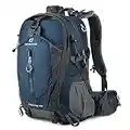 FENGDONG 40L Waterproof Lightweight Outdoor Daypack Hiking,Camping,Travel Backpack for Men Women Blue