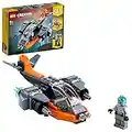 LEGO 31111 Creator Cyber-Drone, Set 3 in 1 con Drone, Robot Giocattolo Mech e Scooter Spaziale, Minifigure, Giochi per Bambini e Bambine, Idee Regalo