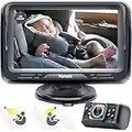 Spiegel Auto Baby HD 1080P Autospiegel Baby Rücksitz 5 Mins Easy Installation Crystal Nachtsicht Infant Travel Safety Kit Rohent N06