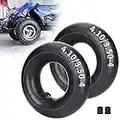 2 Pack of 4.10-4 410-4 4.10/3.50-4 Inner Tubes replacement for Garden Rototiller Snow Blower Mowers Hand Truck Wheelbarrow Go Cart Kid ATV