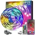 KSIPZE 30m Led Strip Lights RGB Music Sync Color Changing, Led Lights with Smart App Control Remote, Led Lights for Bedroom Lighting Flexible Home Decoration