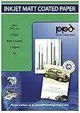 PPD 50 Feuilles x A4 Papier Photo Couché Mat 120g Impression Jet D'Encre, Tirage Quotidien Abordable, Maxi Pack Economique PPD-54-50