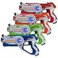 Kidzlane Laser Tag Guns Set of 4 | Lazer Tag Guns for Kids with 4 Team Players | Indoor and Outdoor Laser Tag Play Toy for Kids and Teens Boys and Girls | Ages 8+