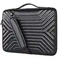 DOMISO Funda impermeable para portátil de 13,3 pulgadas con correa, ligera y suave EVA para portátiles de 13 a 13,3 pulgadas, MacBook Pro Retina, Dell Inspiron 13 XPS 13 ASUS / HP , color negro