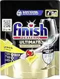 Finish Ultimate Infinity Shine Pastiglie Lavastoviglie al Limone, 80 Capsule, con Scudo Prottettivo contro lo Sporco e i Residui Incrostati