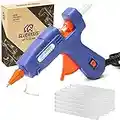 Gluerious Mini Hot Glue Gun with 30 Glue Sticks for Crafts School DIY Arts Home Quick Repairs, 20W, Blue