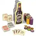 Beers & Bluffs Pokerchip-Set – 2 Decks Craft Brew Themed Spielkarten und 200 Pokerchips in Bierflasche Geschenkdose