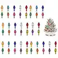 ZXCFTG 50 Pcs Ceramic Christmas Tree Replacement Lights, Assorted Colors Plastic Replacement Tree Bulbs Twist Light Ornaments for Ceramic Xmas Trees